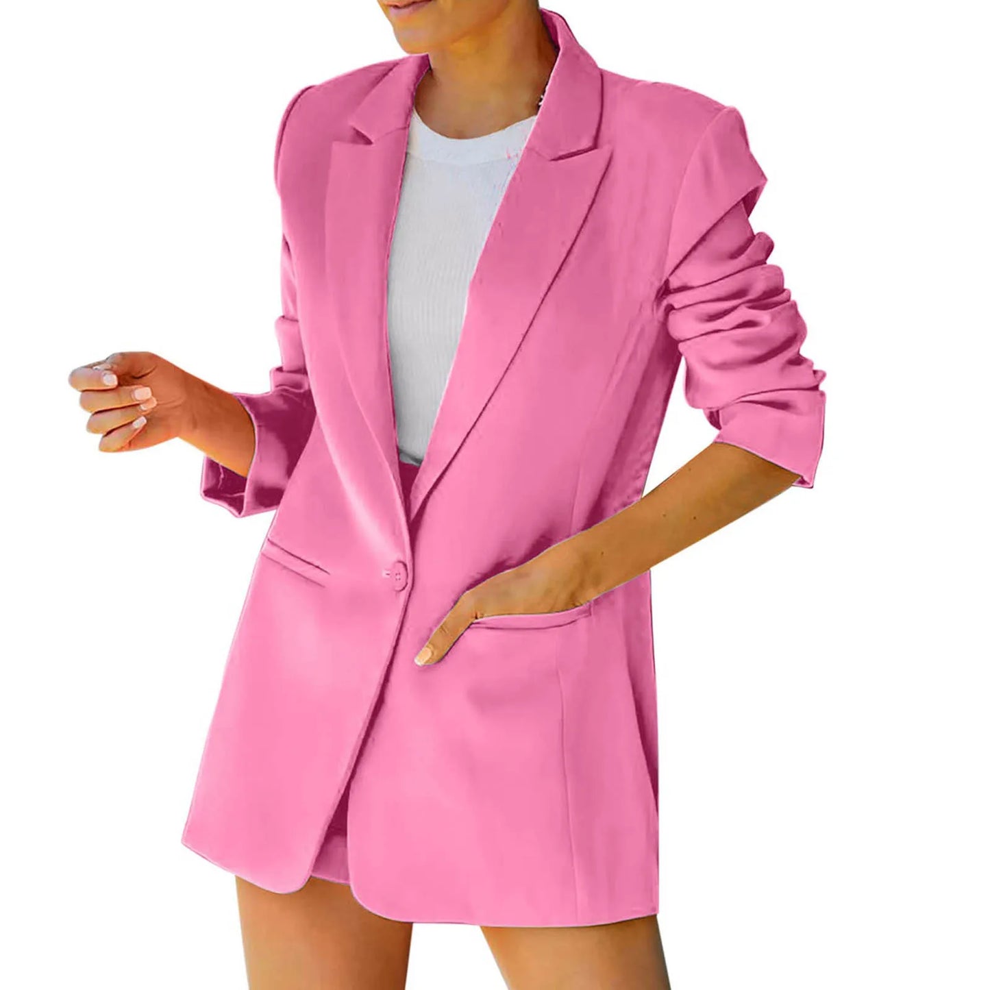 Neon Single-Button Blazer