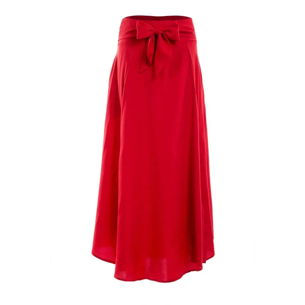 A-Line Midi Wrap Skirt