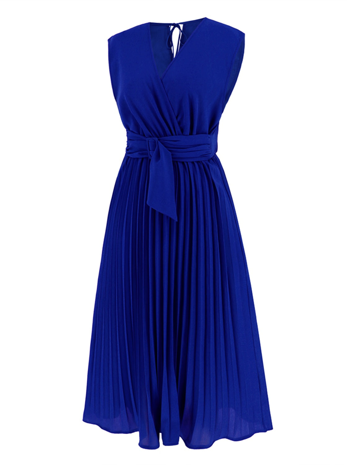 Pleated Sleeveless Dress