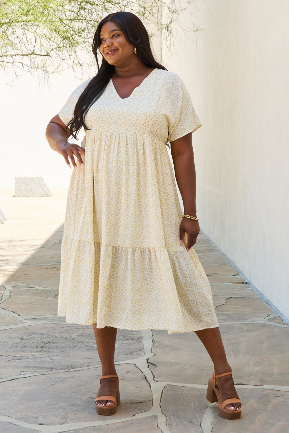 HEYSON Kimono Sleeve Midi Dress