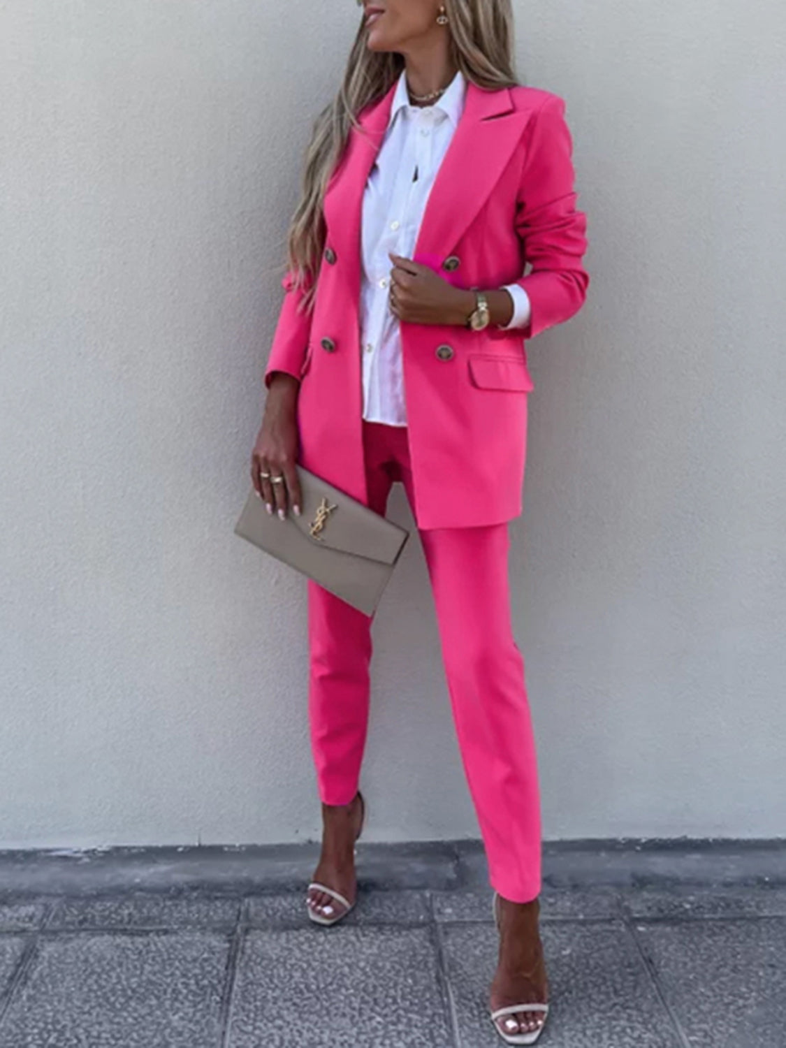 Bold Blazer and Pencil Pant Suit