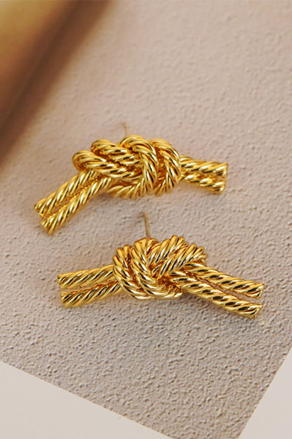 18k Gold-Plated Twist Earrings