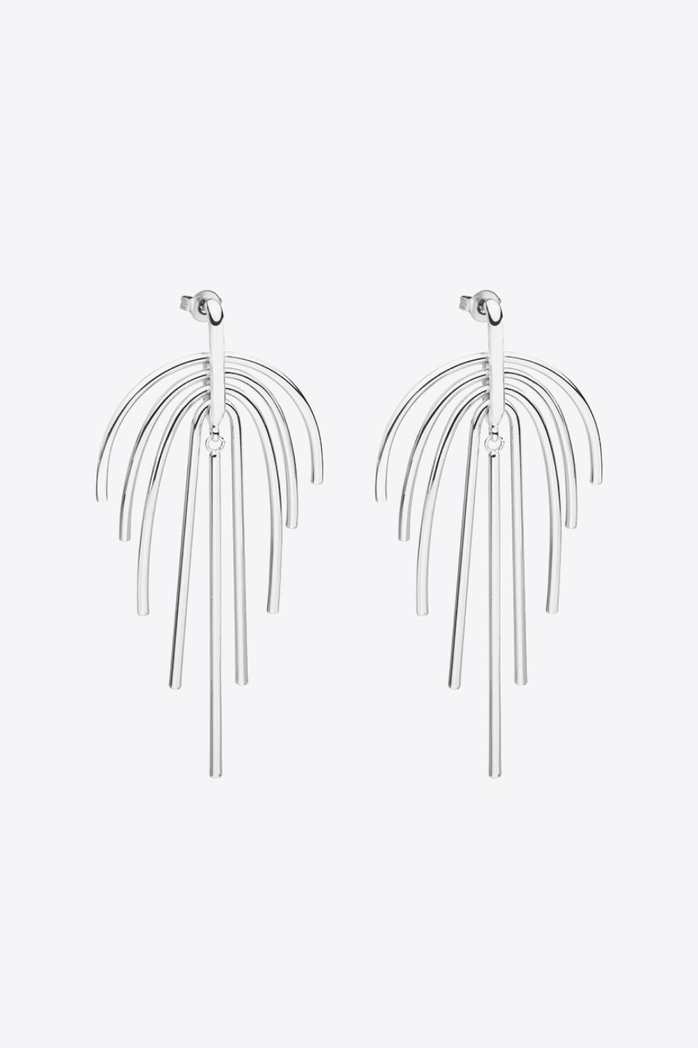 Abstract Palm Leaf Dangle Earrings