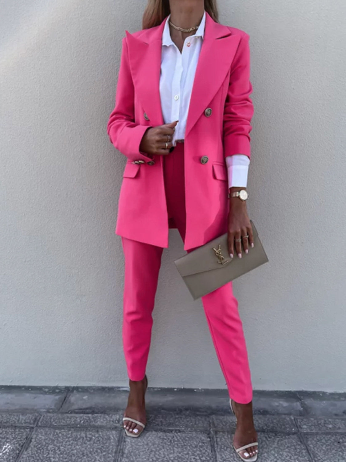 Bold Blazer and Pencil Pant Suit