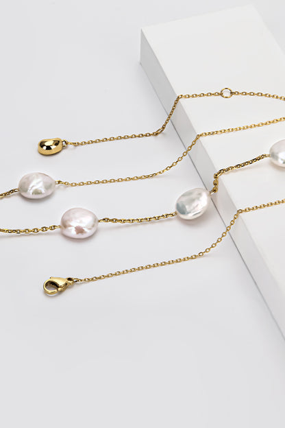 Freshwater Pearl Station Necklace