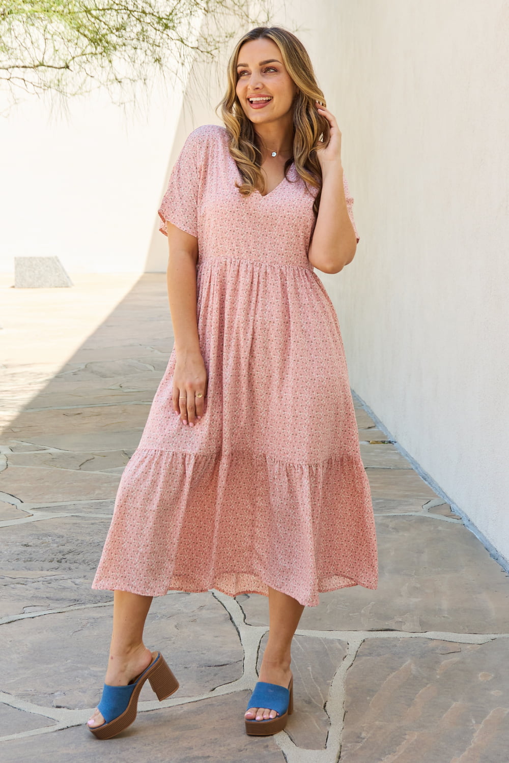 HEYSON Kimono Sleeve Midi Dress