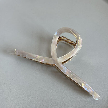 Pearlized Loop Hair Claw Clip