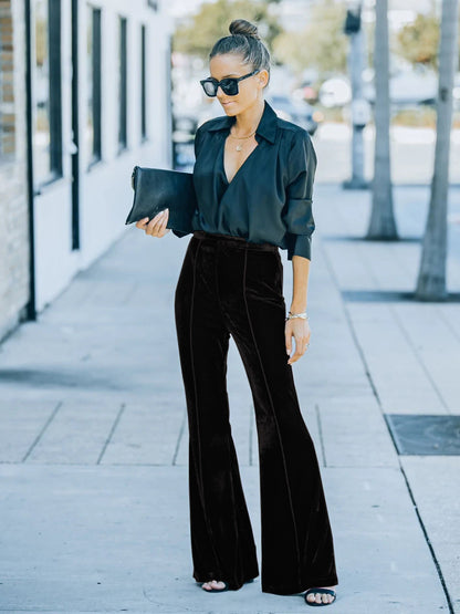 Velour Flare Pants