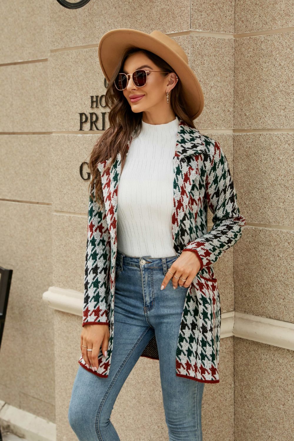 Double Take Plaid Jacket with Pockets