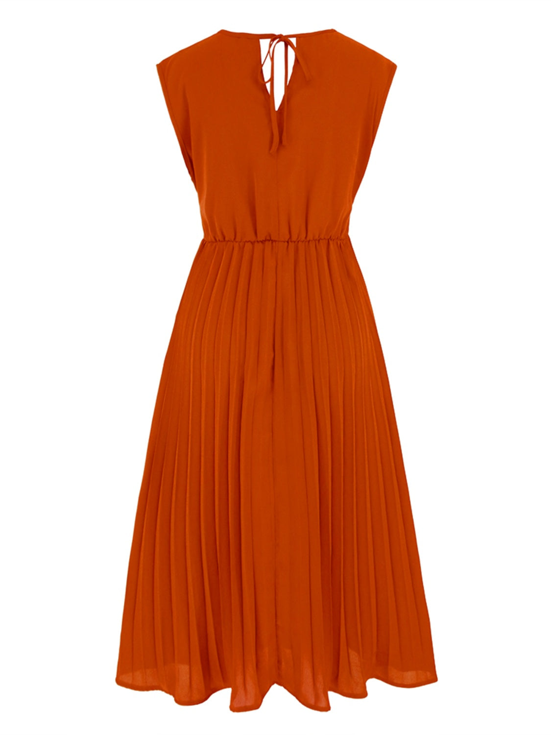 Pleated Sleeveless Dress