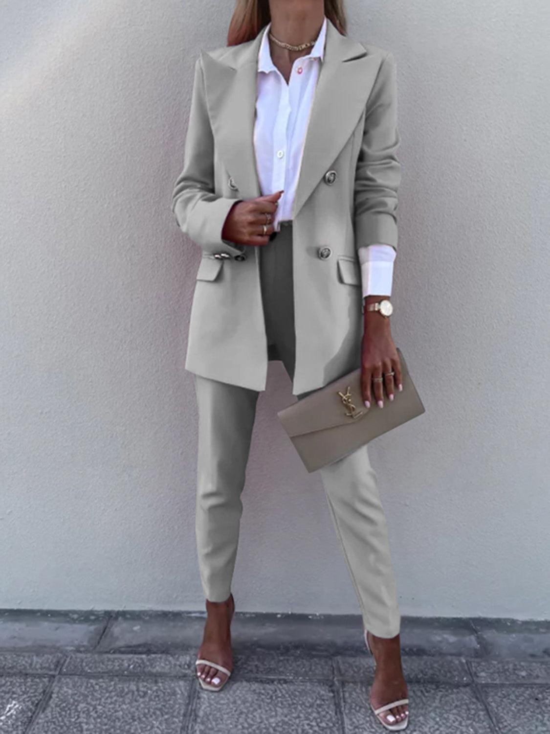 Bold Blazer and Pencil Pant Suit