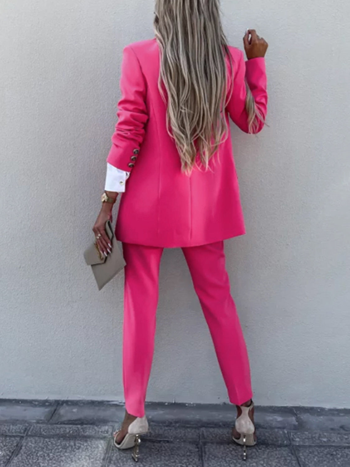 Bold Blazer and Pencil Pant Suit