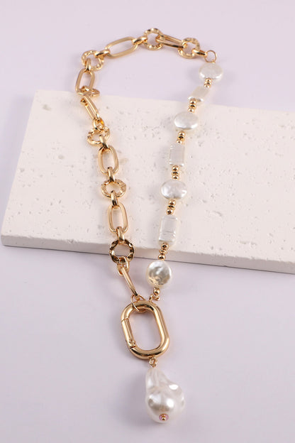 Freshwater Pearl Chunky Chain Necklace