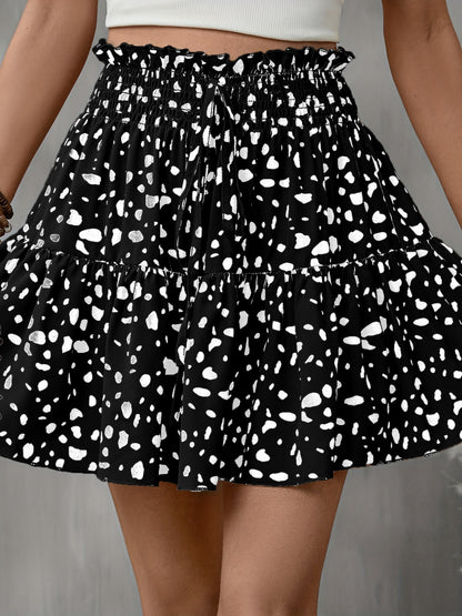 Mini Printed Frill Skirt