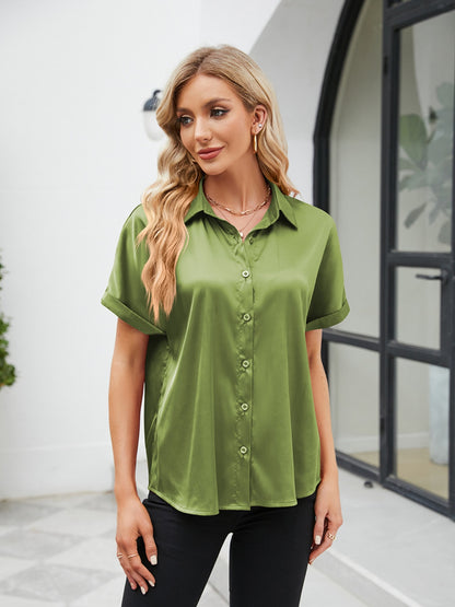 Button-Down Short-Sleeved Shirt