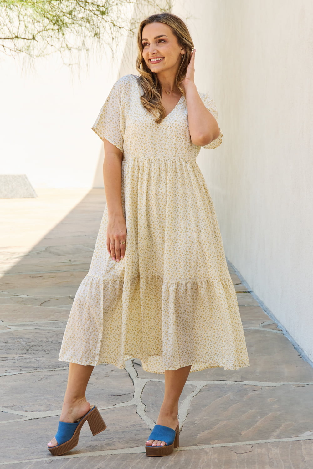 HEYSON Kimono Sleeve Midi Dress