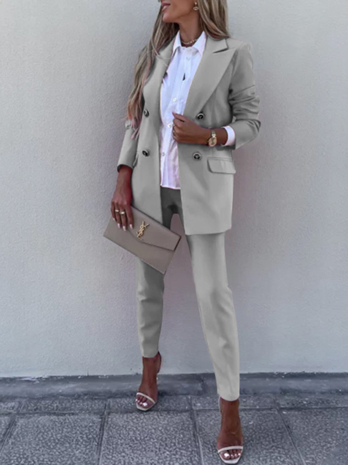 Bold Blazer and Pencil Pant Suit