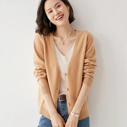 Beliarst Lightweight Wool V-Neck Cardigan