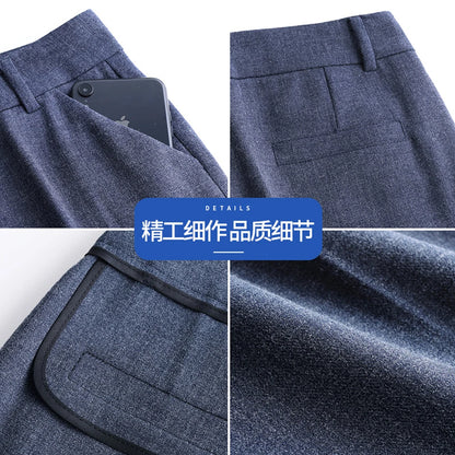 Cotton-Blend Straight-Leg Trousers