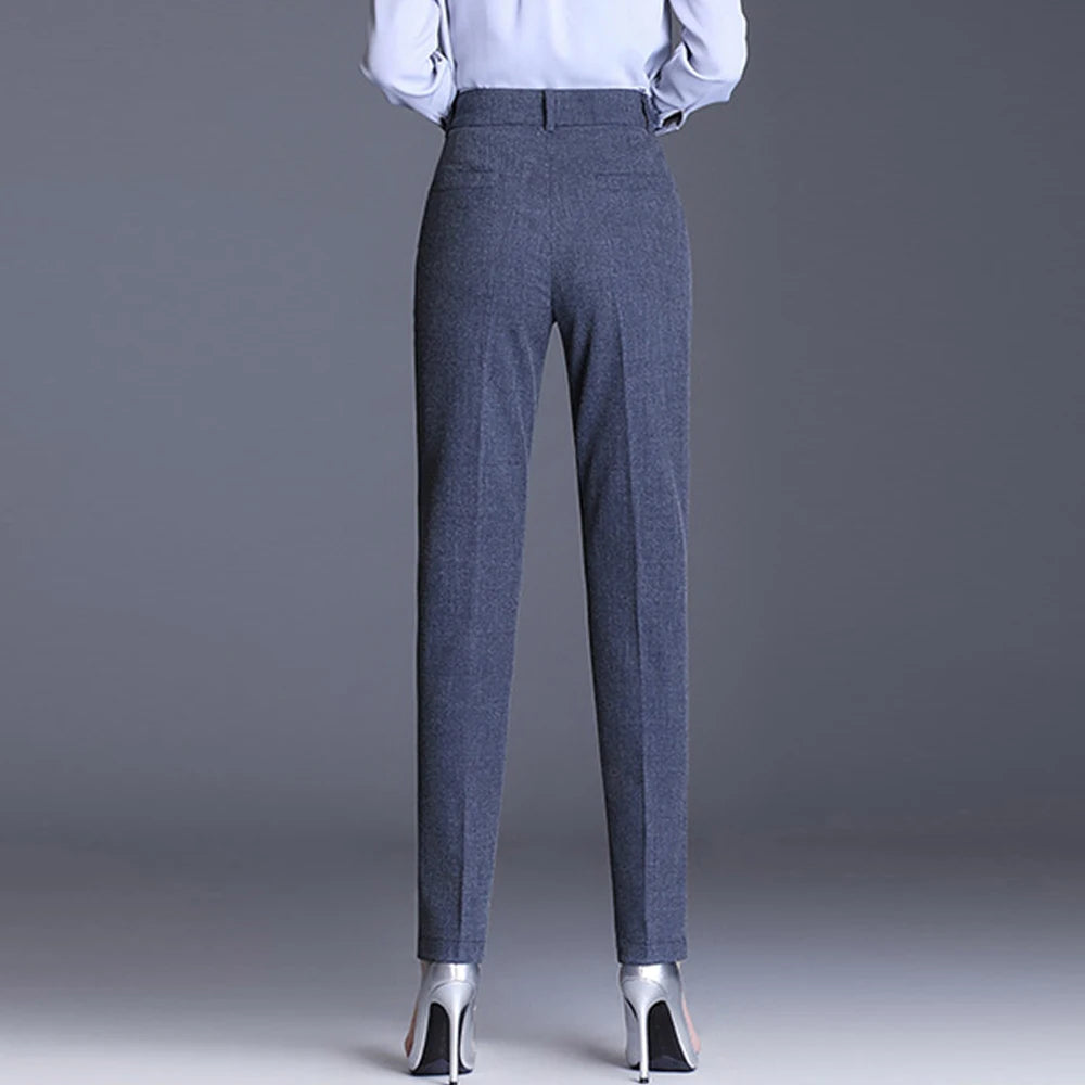 Cotton-Blend Straight-Leg Trousers