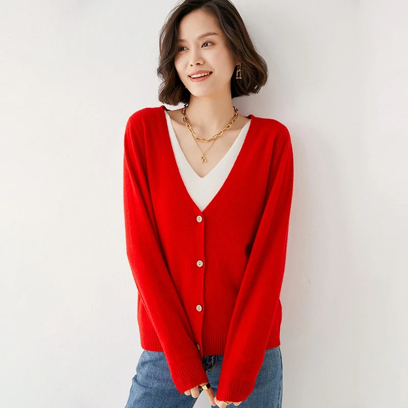 Beliarst Lightweight Wool V-Neck Cardigan