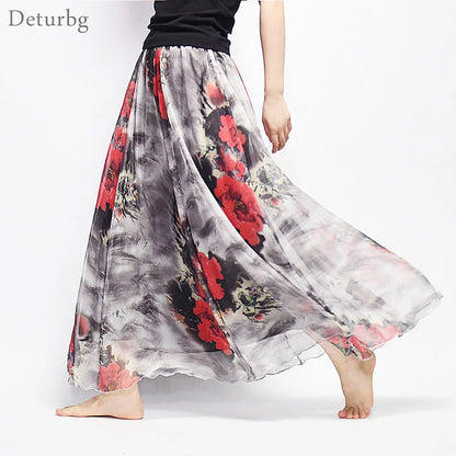 Chiffon Printed Maxi Skirt