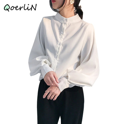 Lantern-Sleeve Blouse