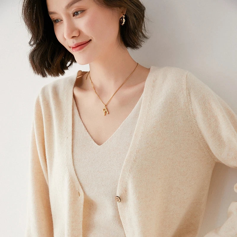 Beliarst Lightweight Wool V-Neck Cardigan