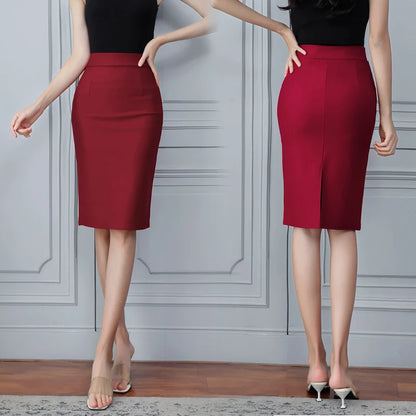 Cotton-Blend Pencil Skirt