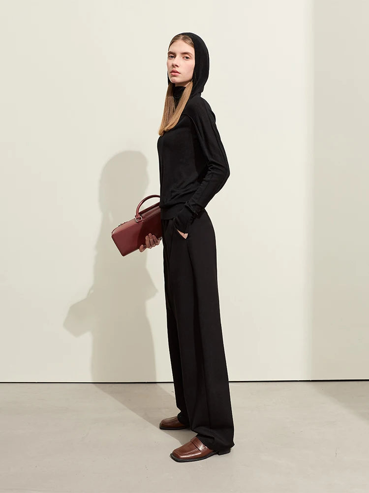 Amii Seamed Wide-Leg Trousers