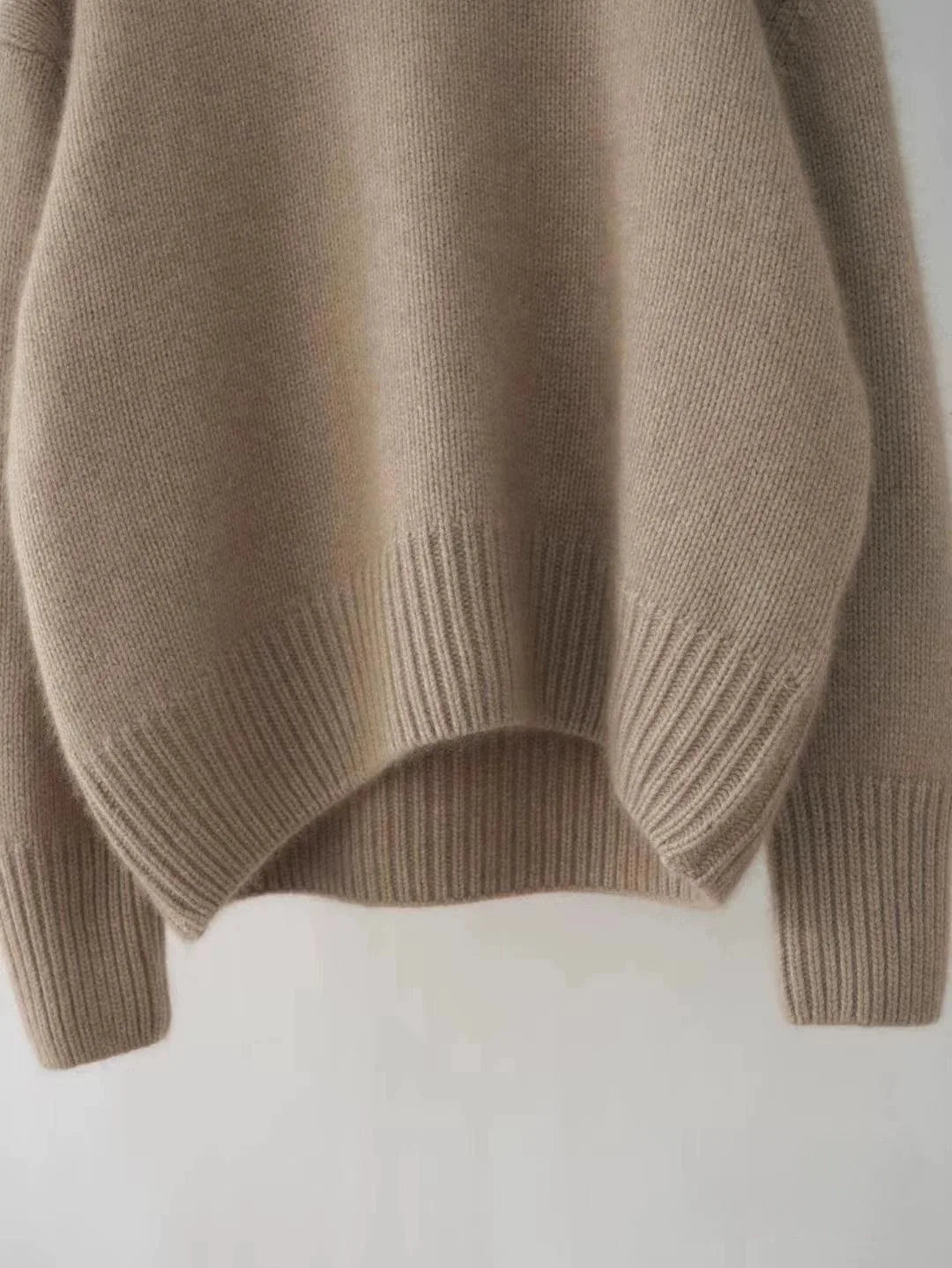 Relaxed Fit Merino Wool Knit Turtleneck