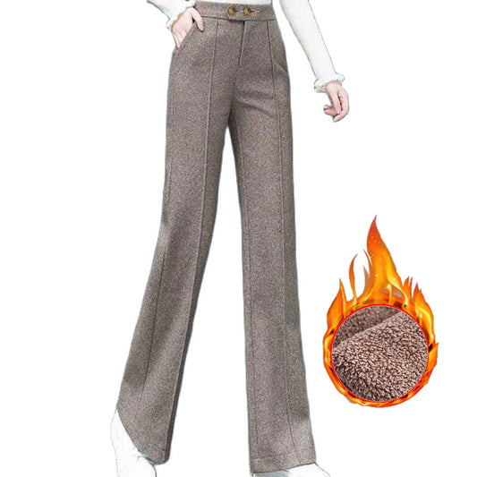 Boot-Cut Wool-Blend Trouser