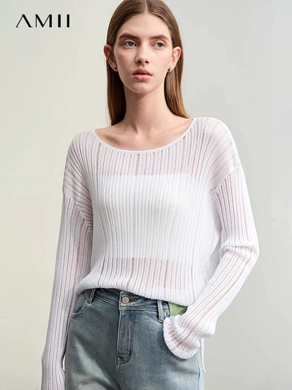 Amii Sheer Viscose Summer Sweater