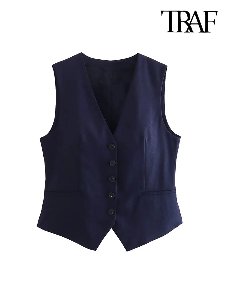 Traf Vintage Suit Vest