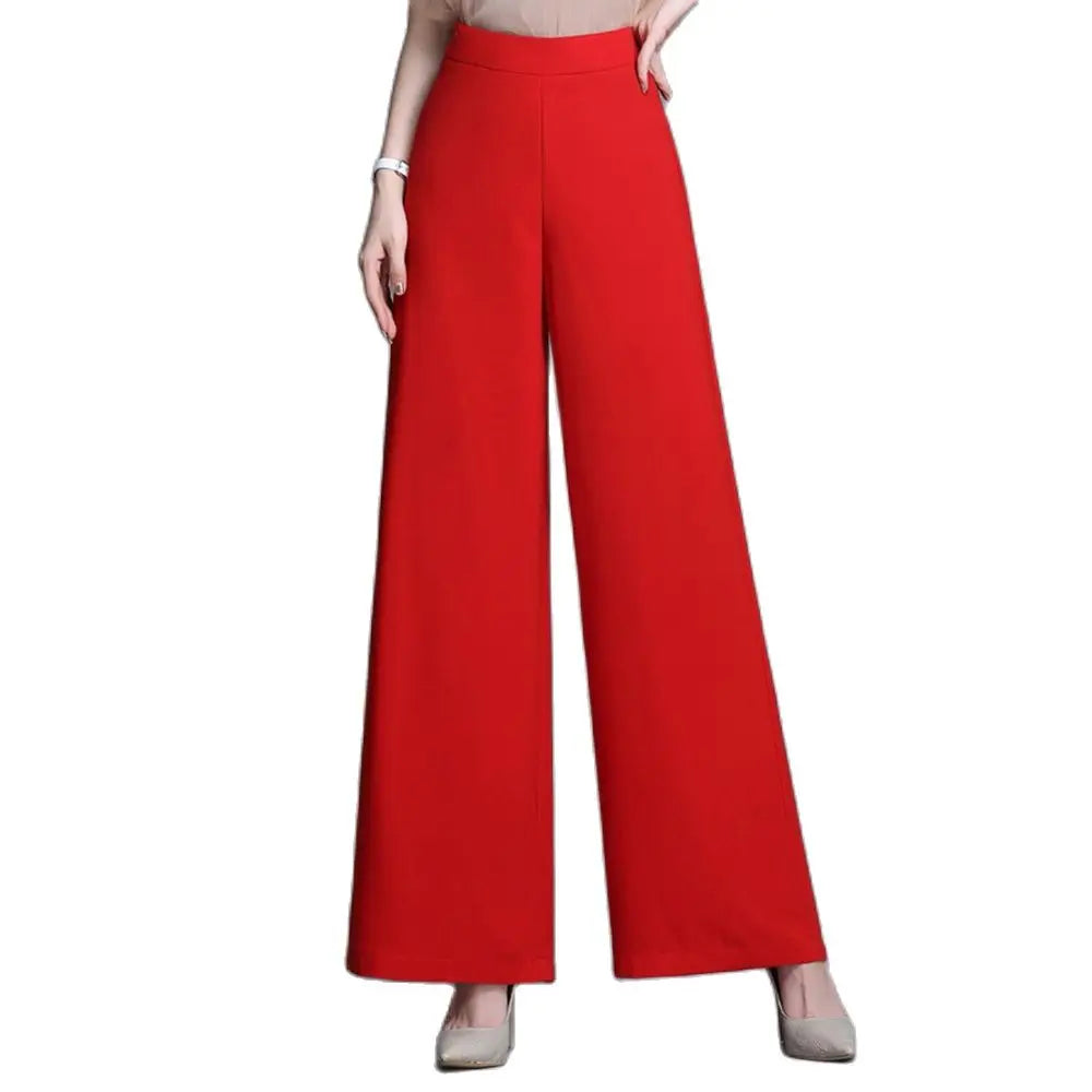 Chiffon Side-Zip Wide-Leg Trouser