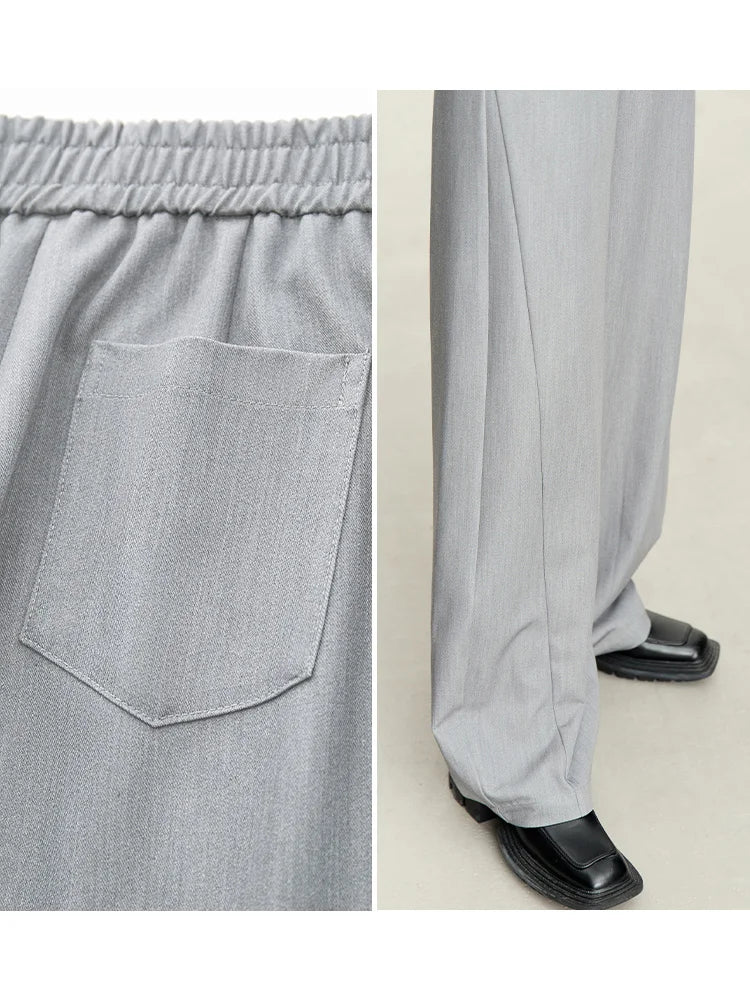 Amii Comfort Twill Wide-Leg Trousers