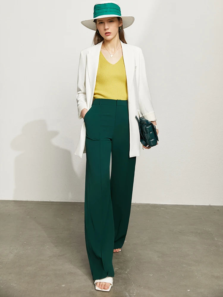 Amii Pleated Wide-Leg Trousers