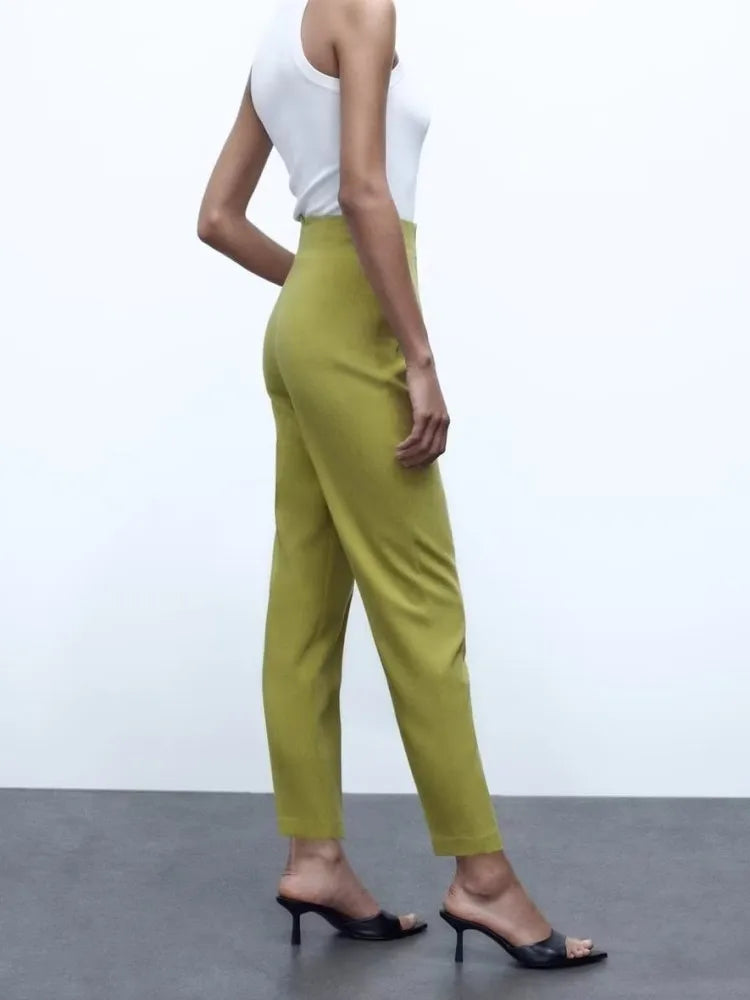 High-Waisted Ankle Pants