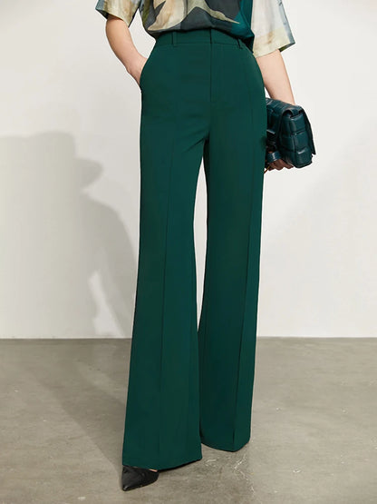 Amii Pleated Wide-Leg Trousers