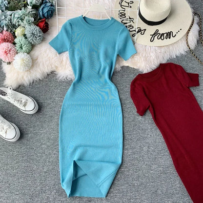 Cotton Knit BodyCon Mini Dress