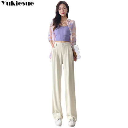 Wide-Leg Button Trousers