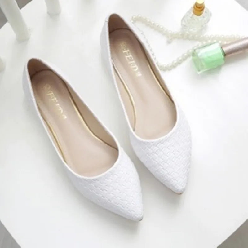 Woven Pointed-Toe Loafers