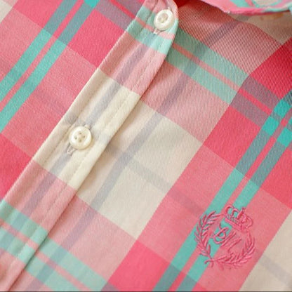 Cotton Plaid Button-Down Shirt