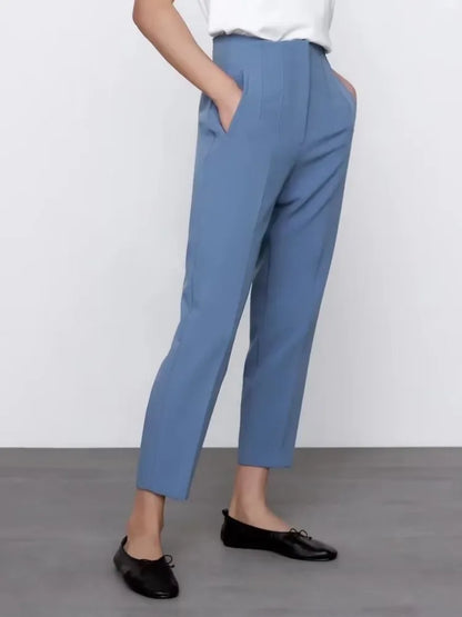 High-Waisted Ankle Pants