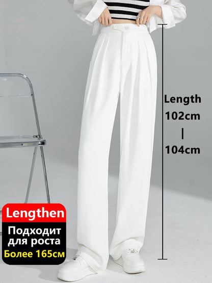 Wide-Leg Summer Twill Trousers