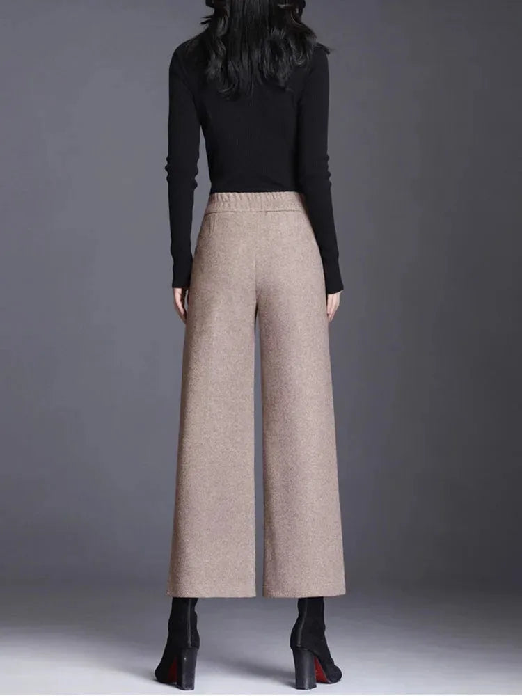 Wool-Blend Ankle Trousers