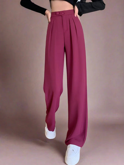 Tall Wide-Leg Summer Twill Trousers