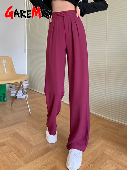 Wide-Leg Summer Twill Trousers