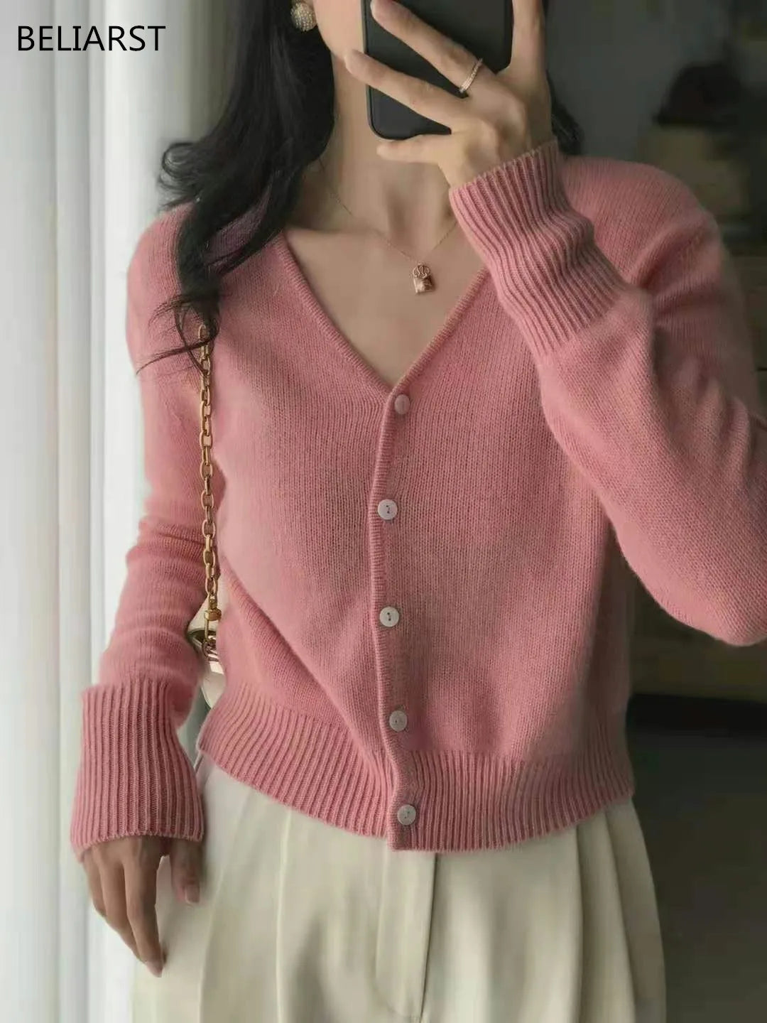 Beliarst Merino Wool Cardigan