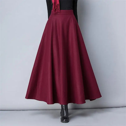 Wool A-Line Skirt